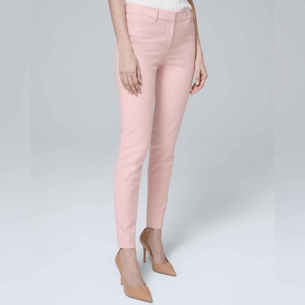 WHBM Women’s Slim Ankle Pants, Size 4, Light Pink.